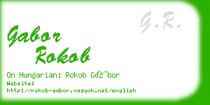 gabor rokob business card